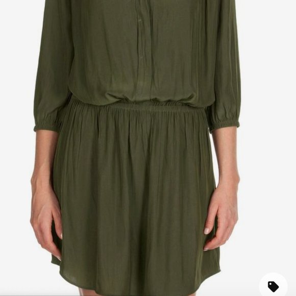 Olive Country Road Fluid Shirt Dress - AU 10 - Picture 15 of 15